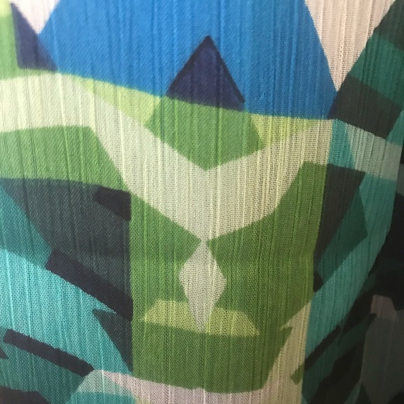 Andrew Marc New York Abstract Print Faux Wrap Dress - Picture 4 of 6